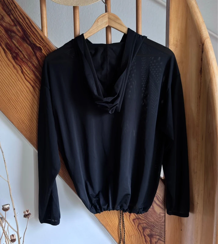 Nike Mesh Oberteil mit Kapuze Schwarz Gr XS — 3